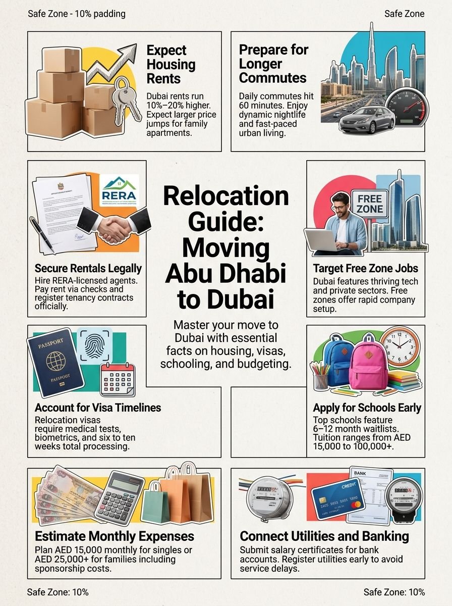 Moving From Abu Dhabi to Dubai: Complete Relocation Guide Moving From Abu Dhabi to Dubai: Complete Relocation Guide